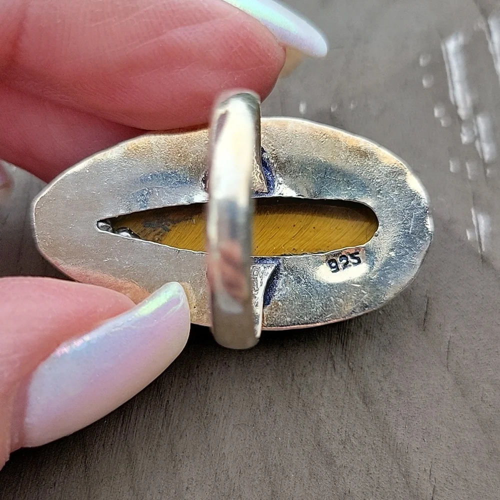 Tigers Eye Sterling Ring